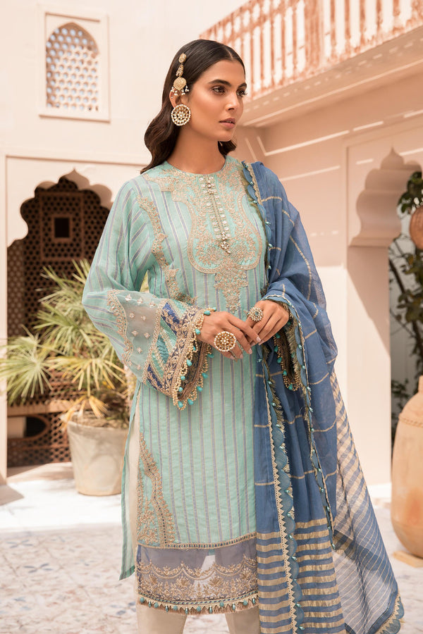 Maria B Eid Lawn 2021 – Blue