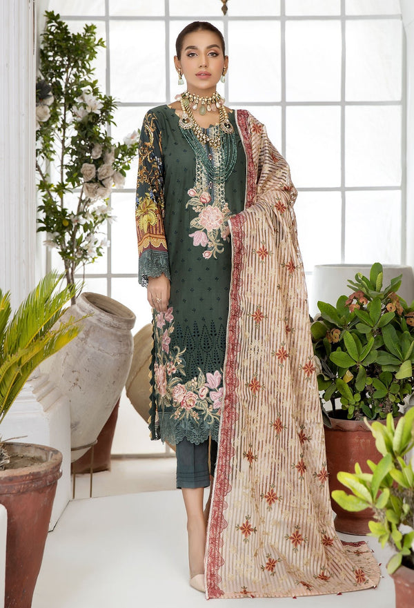 Ezrah Chikankari Lawn Suits by Adan's Libas | 2023 | Bourbon