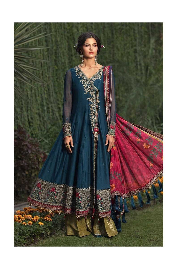 Maria B Sateen Fall Winter Azure Blue and Candy CST-205