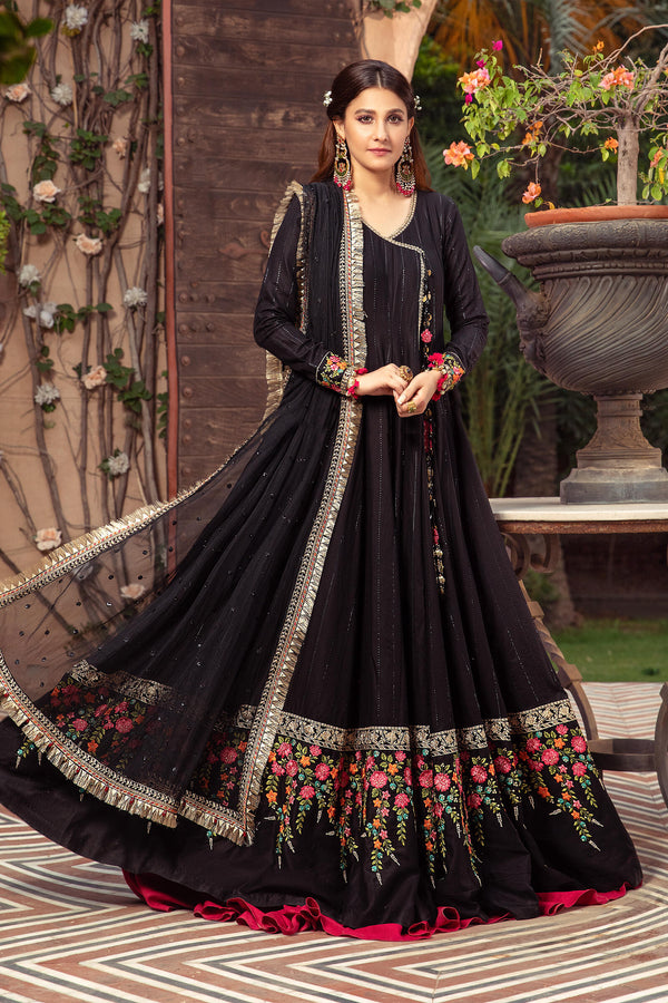 Maria B Unstitched Sateen CST-403-Black