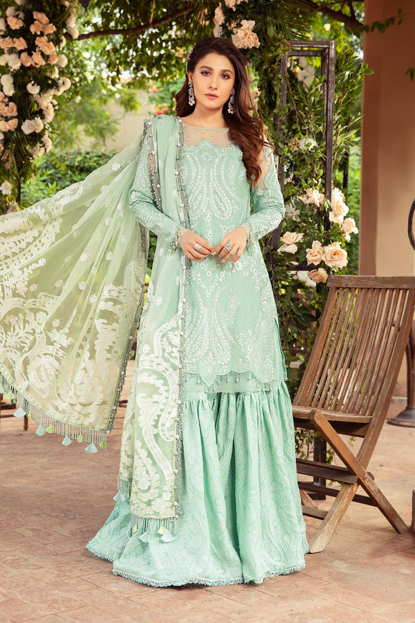 Maria B Unstitched Sateen CST-404-Sea Green