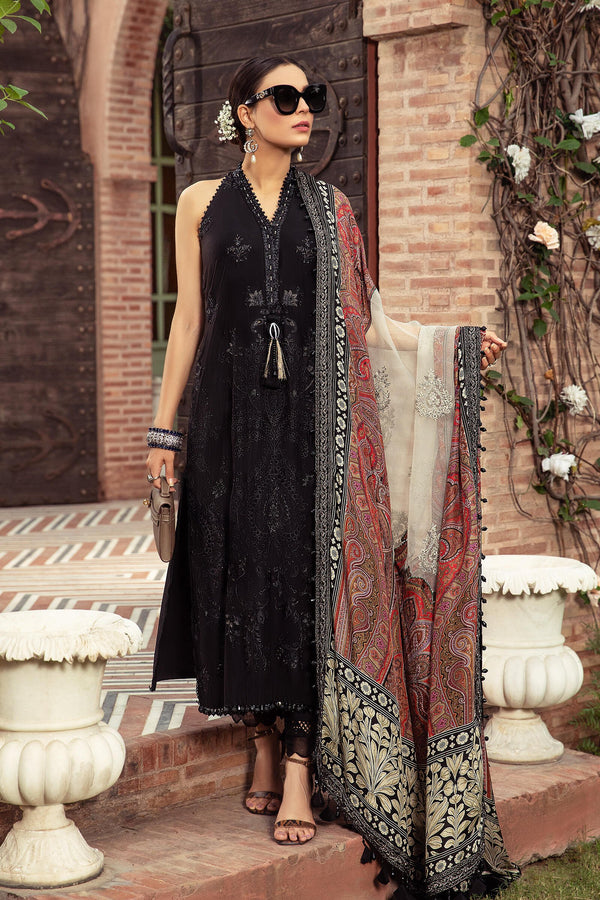 Maria B Unstitched Sateen CST-408-Black