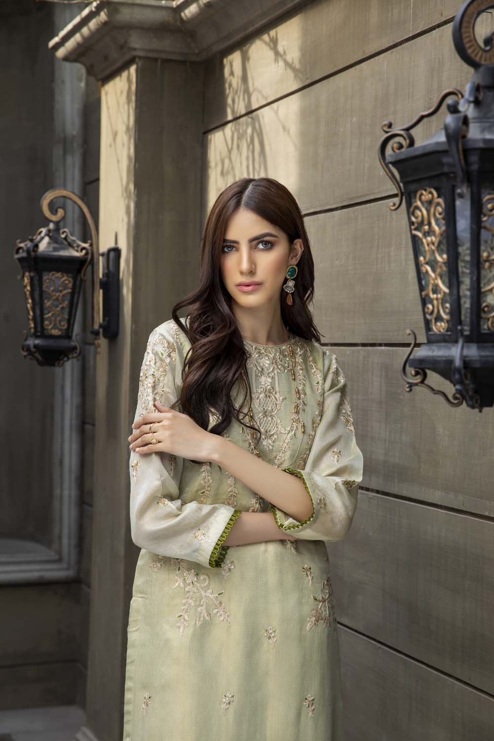 Azure luxury kurti - Creamy Mint