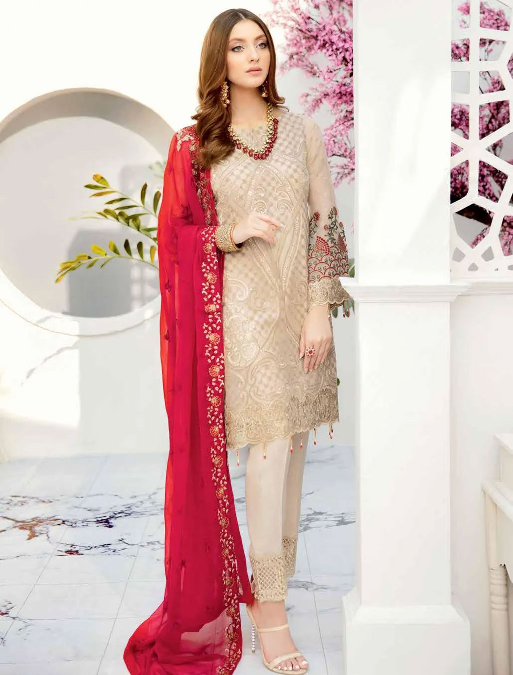 Ramsha Rangoon Volume 5 Original Pakistani Salwar Suit D-502