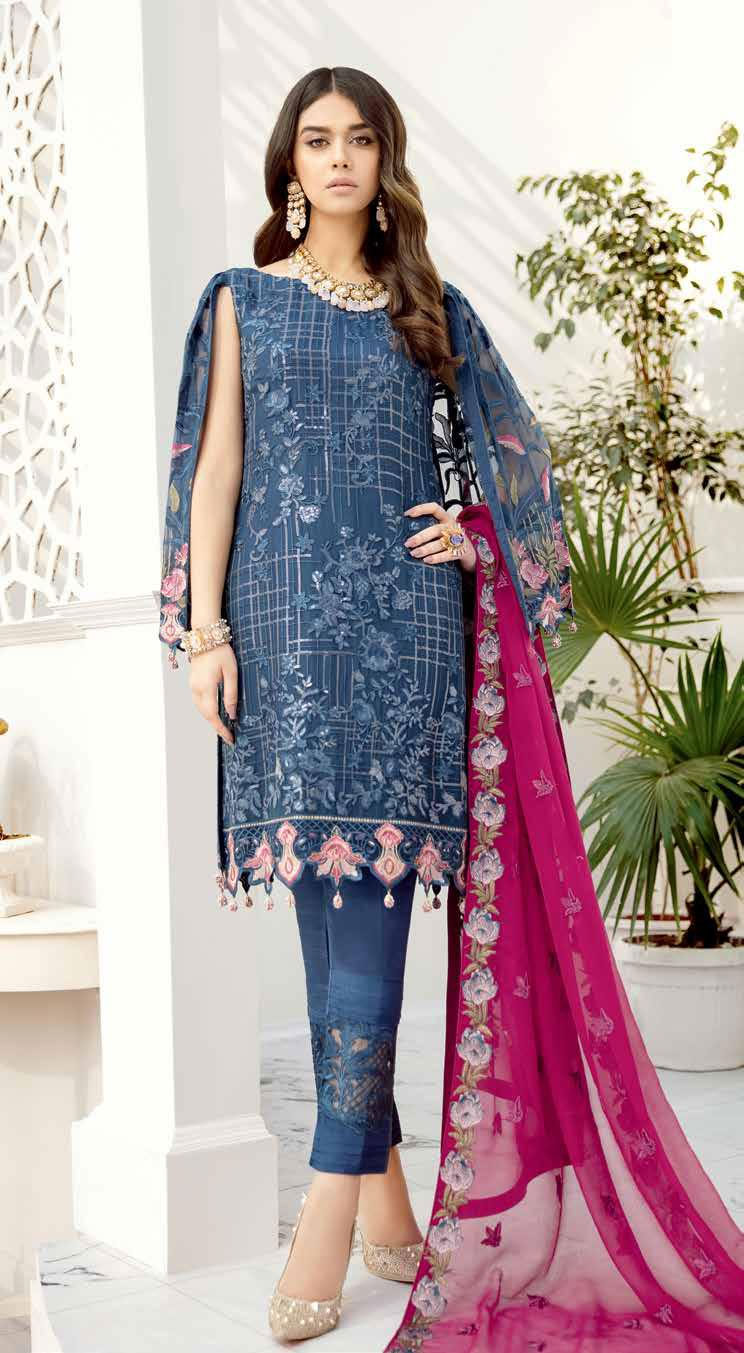 Ramsha Rangoon Volume 5 Original Pakistani Salwar Suit D-506