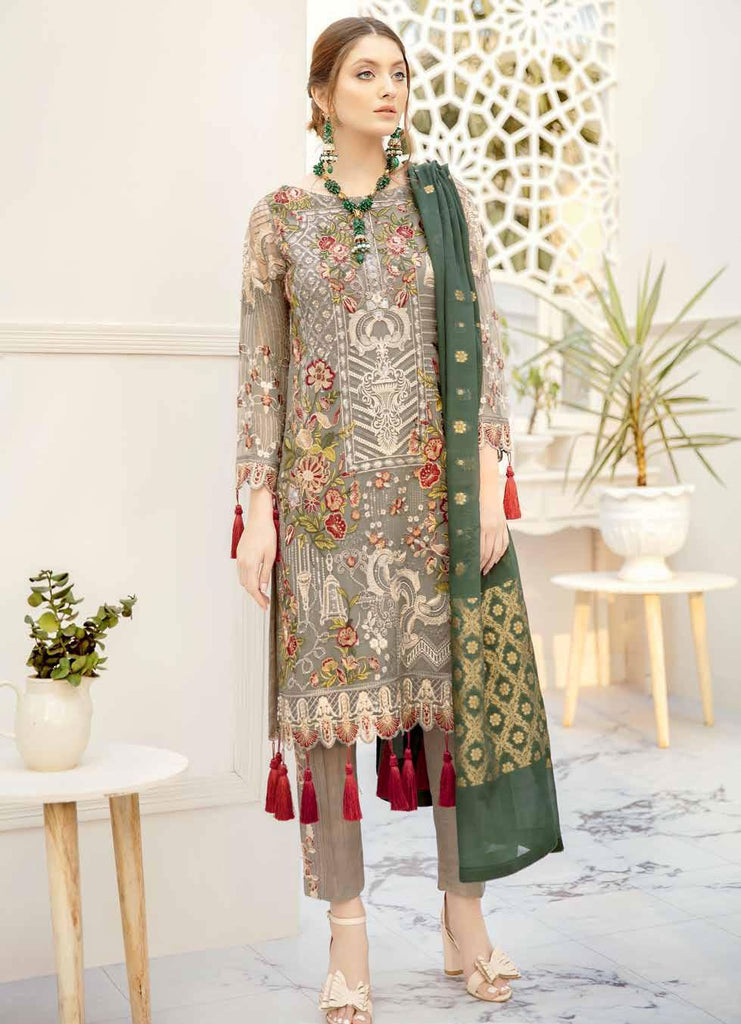 Ramsha Rangoon Volume 5 Original Pakistani Salwar Suit D-507