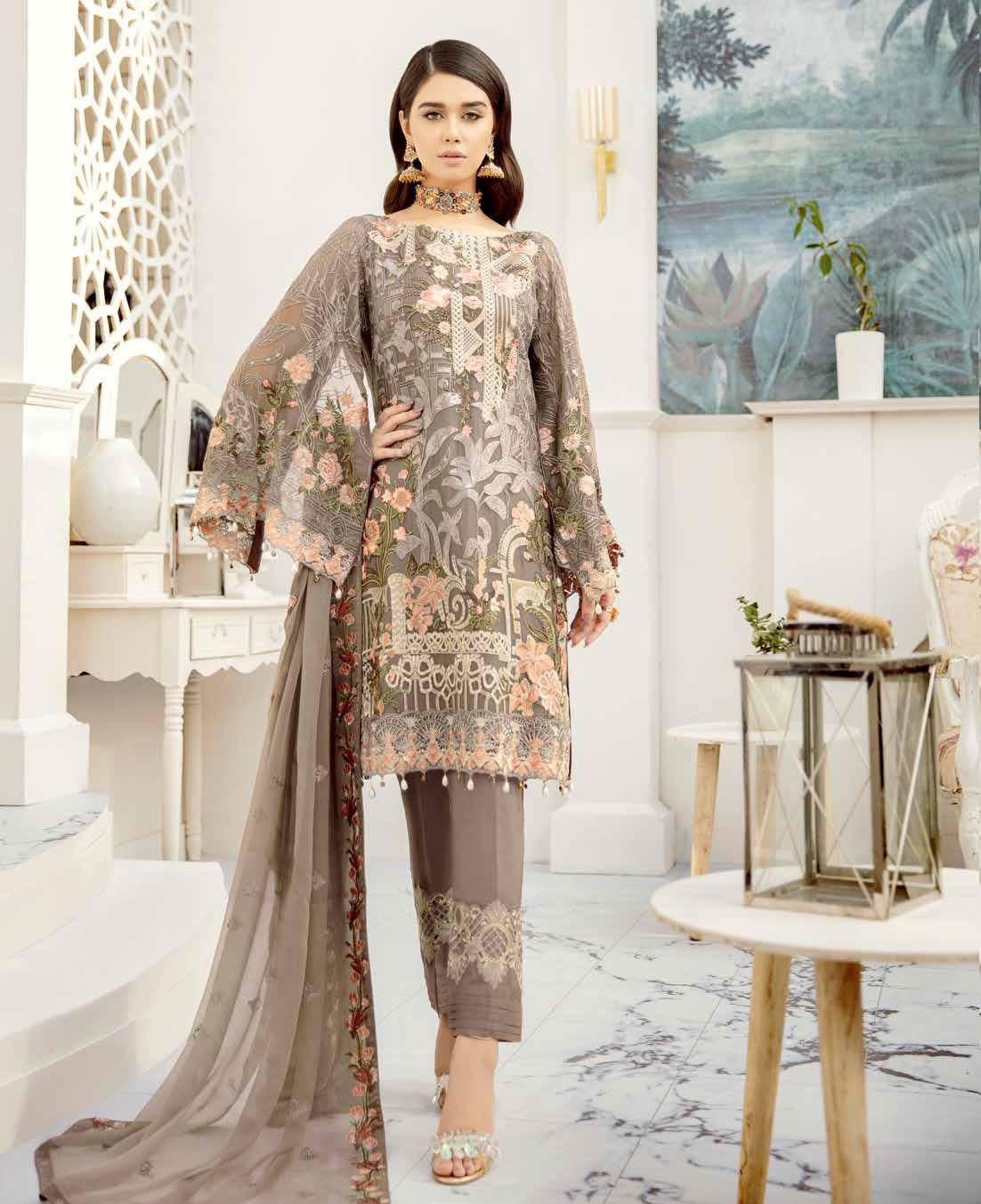 Ramsha Rangoon Volume 5 Original Pakistani Salwar Suit D-509