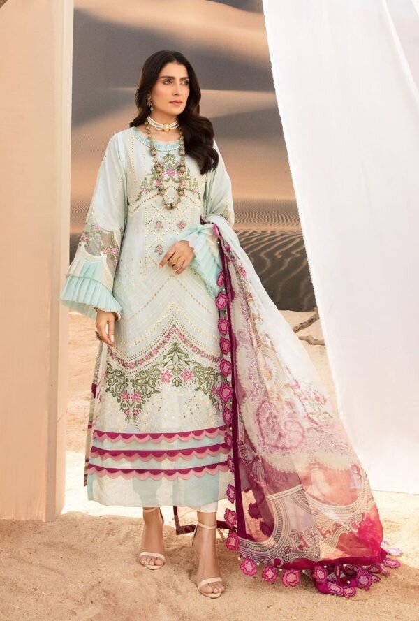 Noor Luxury Lawn by Sadia Asad 2021 – D1-B