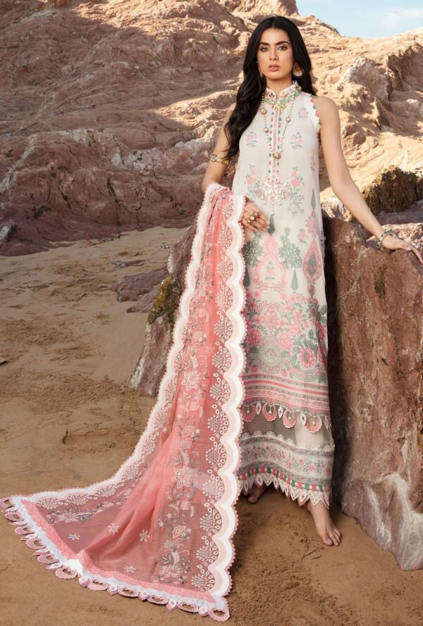 Noor Luxury Lawn by Sadia Asad 2021 – D5-A