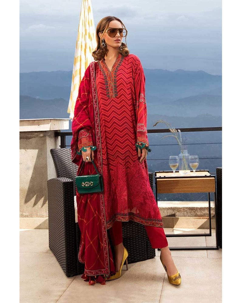 Maria B Linen Salwar Kameez Fuchsia Pink DL-701