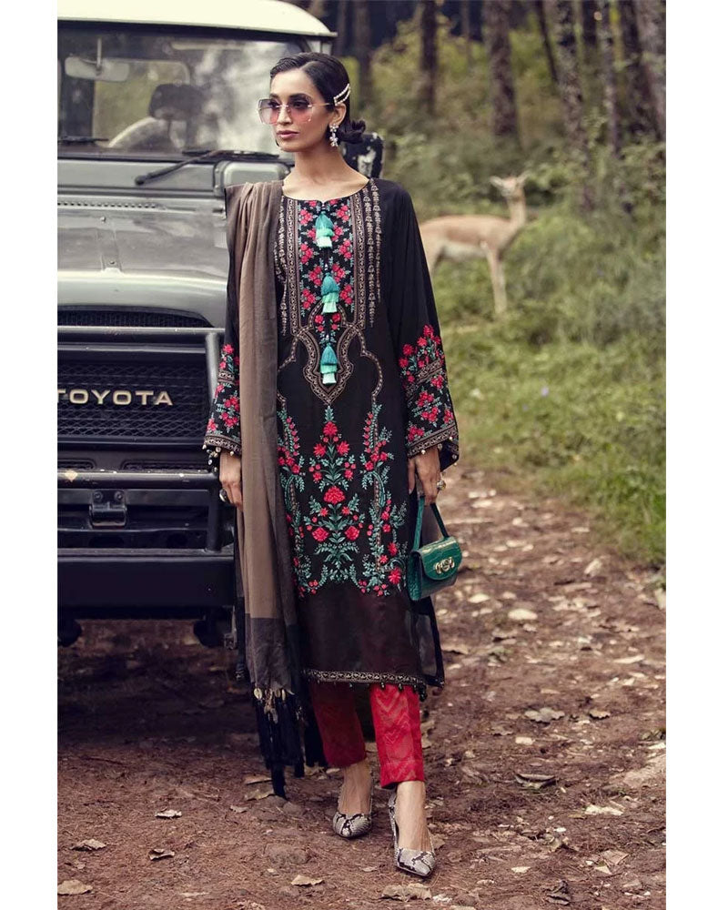 Maria B Linen Salwar Kameez Black DL-710