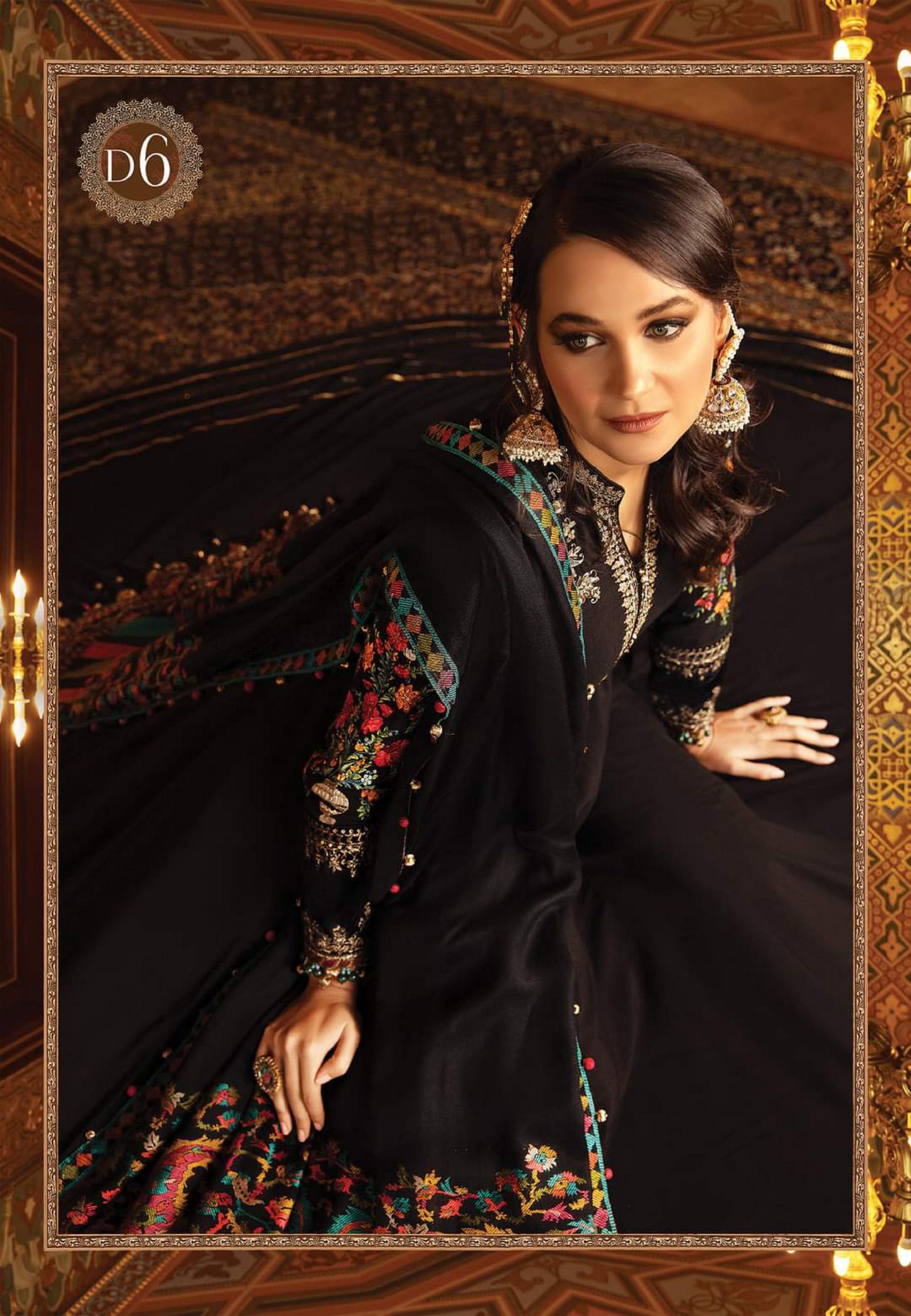 Maria b Linen unstitched winter collection’21 - DL-906-Black