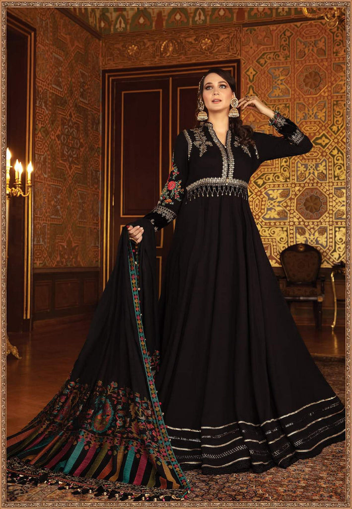 Maria b Linen unstitched winter collection’21 - DL-906-Black