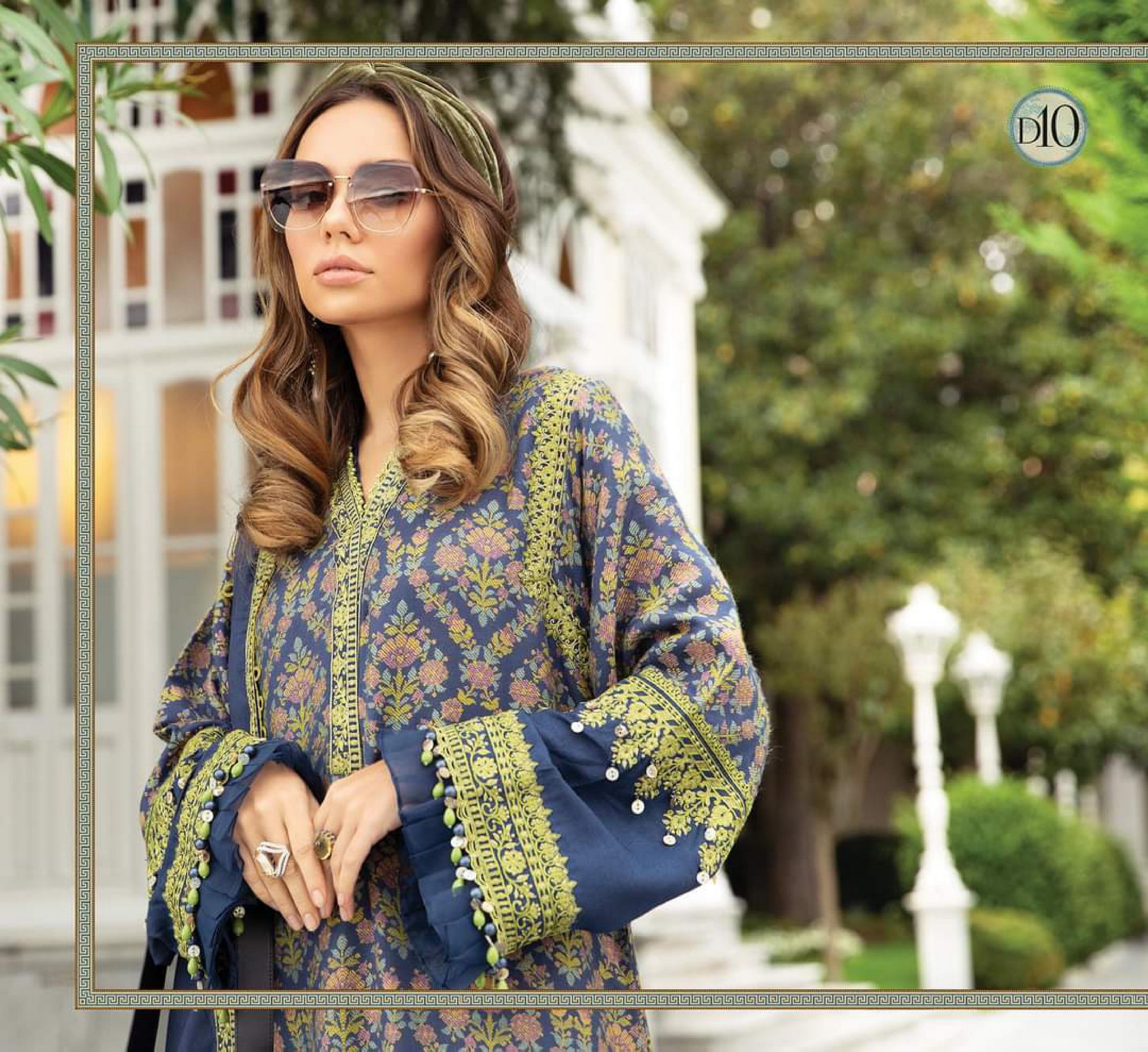 Maria b Linen unstitched winter collection’21 - DL-910-Dull Blue