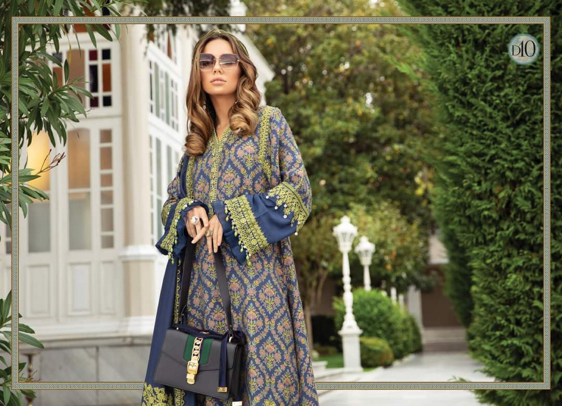 Maria b Linen unstitched winter collection’21 - DL-910-Dull Blue