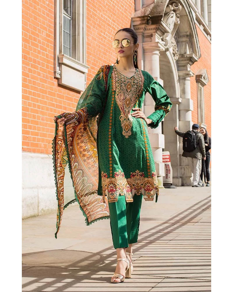 Mahnoor Lawn Collection 19 Salwar Suit DN-01B