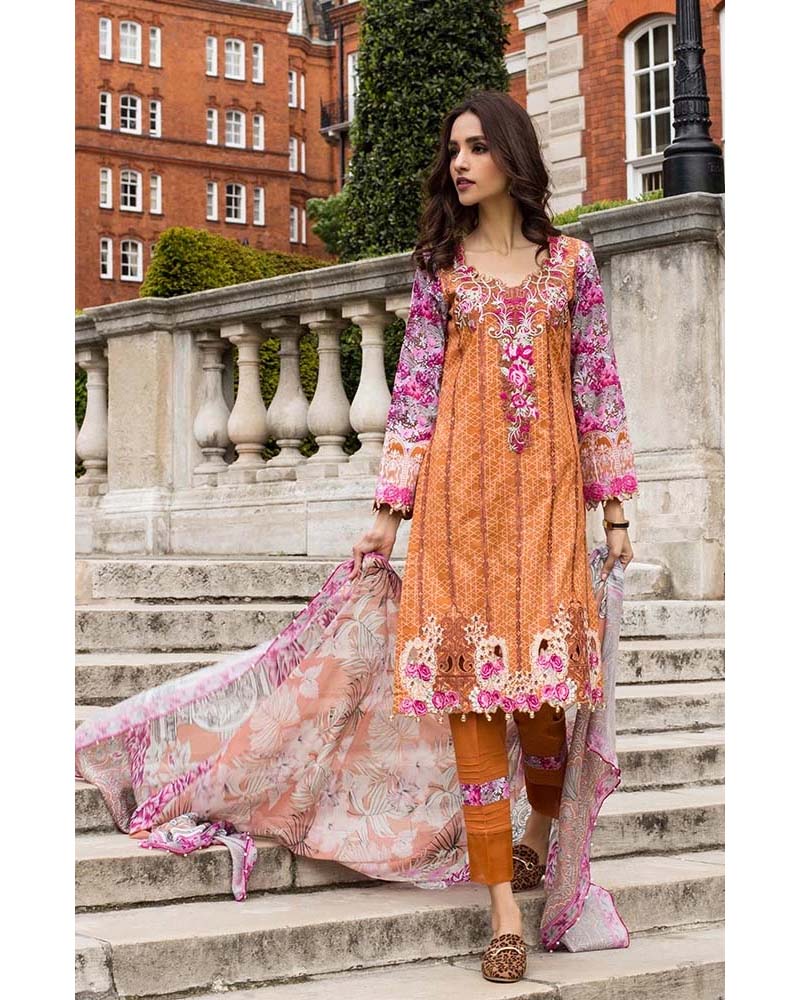 Mahnoor Lawn Collection 19 Salwar Suit DN-05B