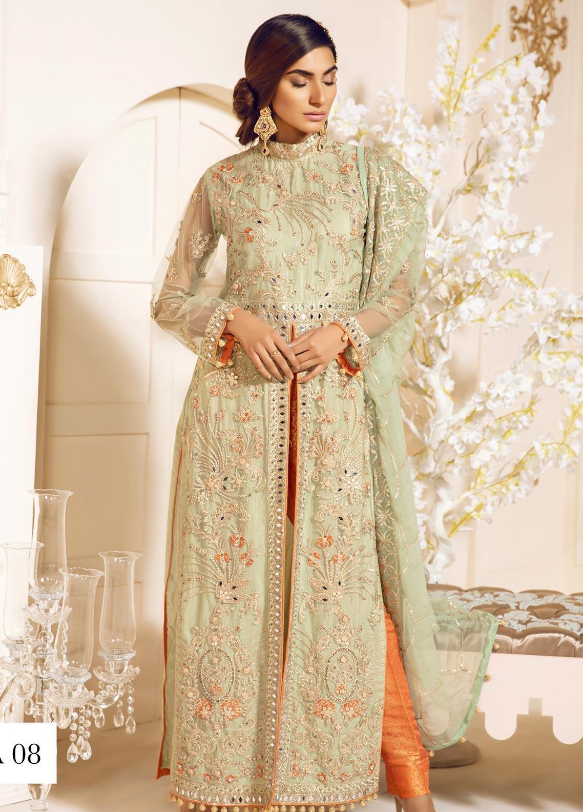 Mashq Premium Collection Embroidered Pakistani Suit - DN-08