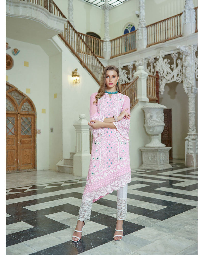 Azure Ensembles Un-stitched Kurti Vintage Blooms - E05