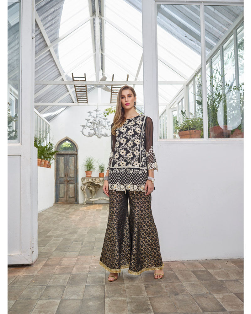 Azure Ensembles Un-stitched Kurti Night Aura - E08