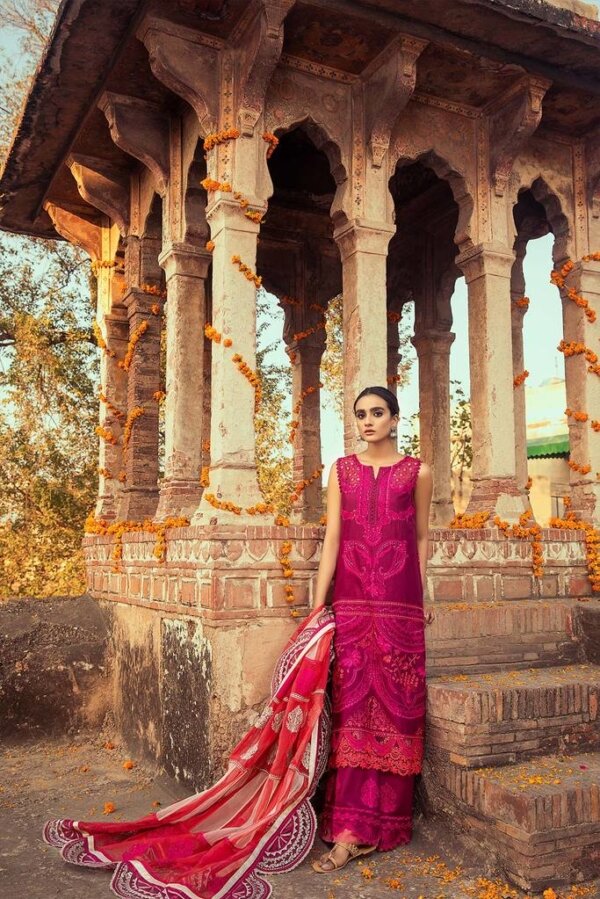 Charizma Signature Embroidered Lawn Collection Vol 1 - Plum Perfection ELS-02
