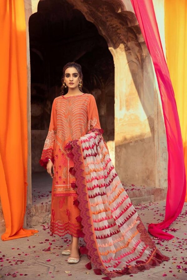 Charizma Signature Embroidered Lawn Collection Vol 1 - So Saffron ELS-07