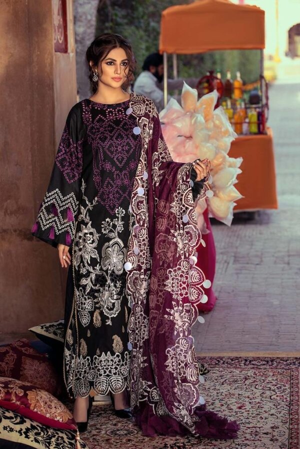 Charizma Signature Embroidered Lawn Collection Vol 1 - Wisdom Pearle-Ple ELS-08
