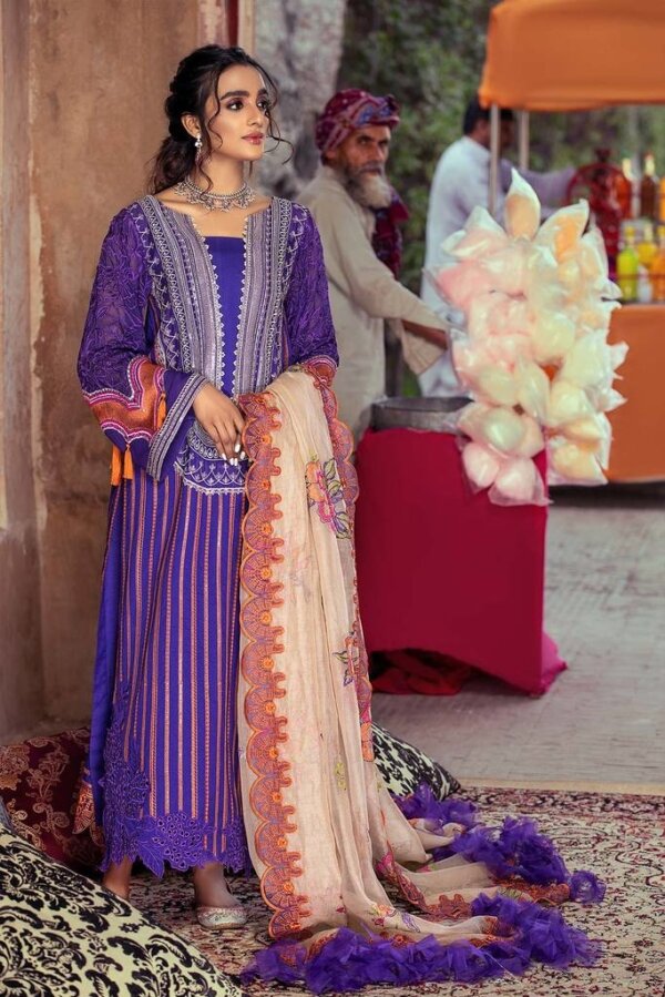Charizma Signature Embroidered Lawn Collection Vol 1 - Pure Radiance ELS-10
