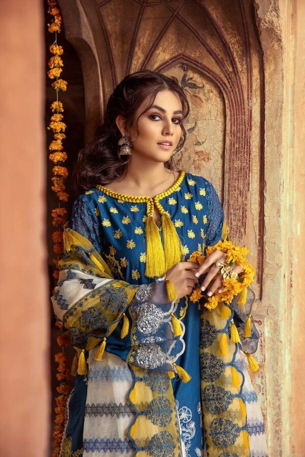 Charizma Signature Embroidered Lawn Collection Vol 1 -  Teal Art ELS-11