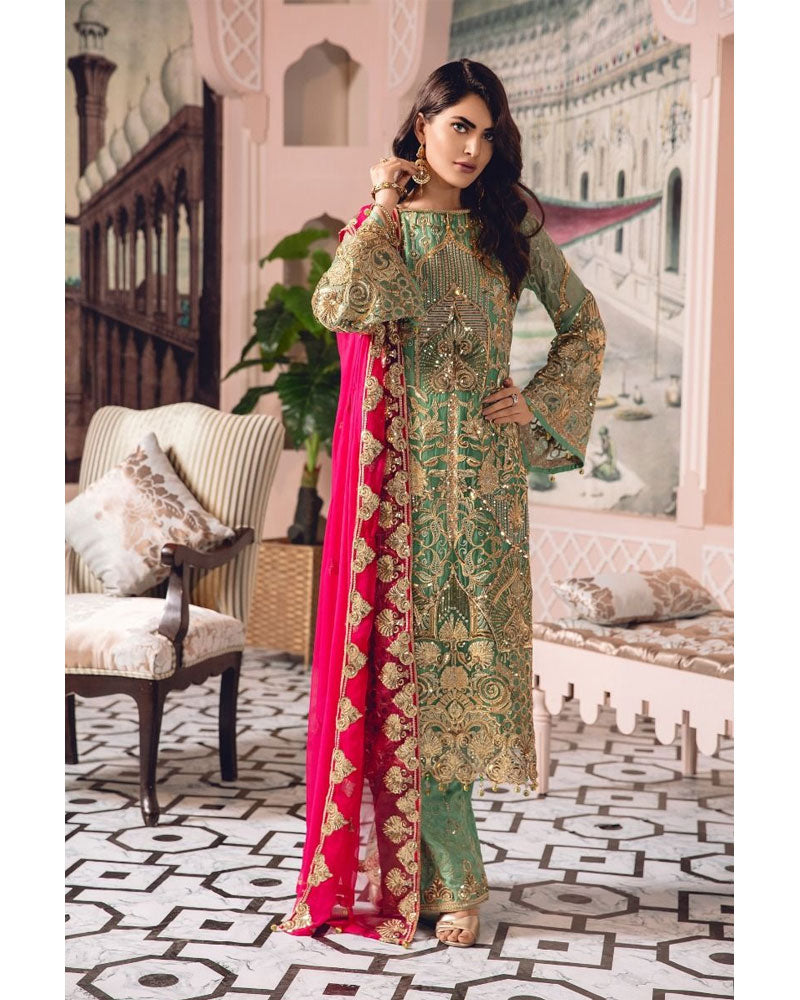 Freesia Chiffon by Maryum N Maria Castlied Lime FE-01