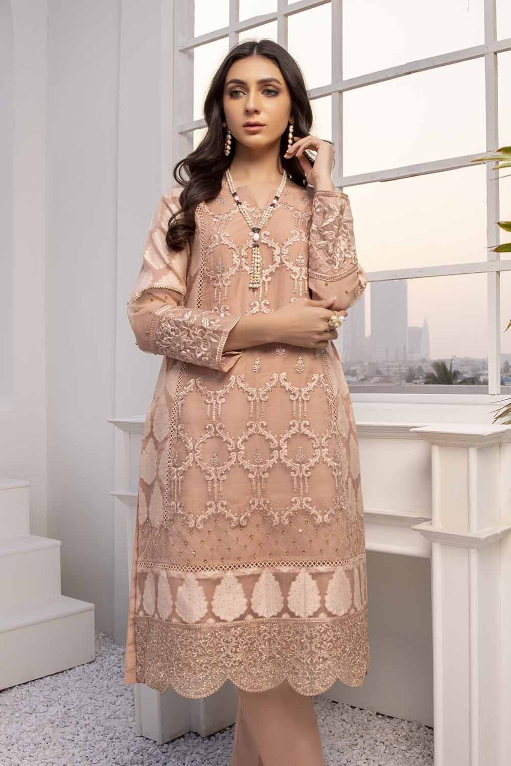 Azure luxury kurti - Honey Tales