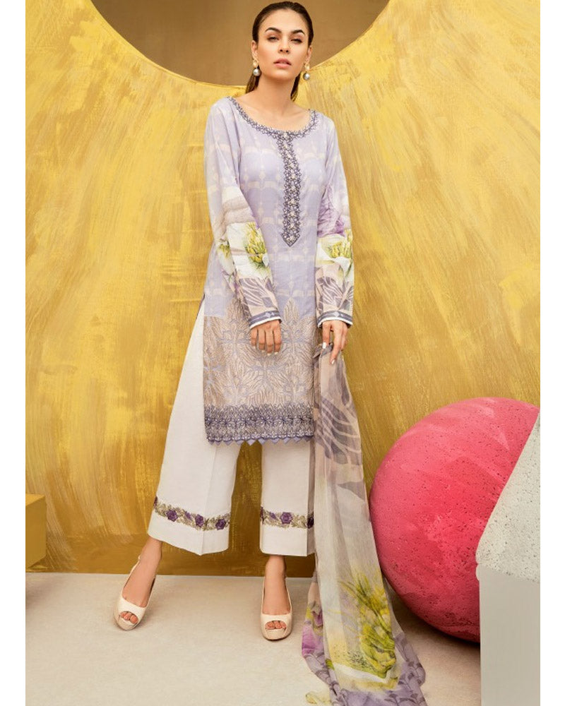 Iznik Lawn Festive Collection Salwar Suit Lavender Frost IFL-10