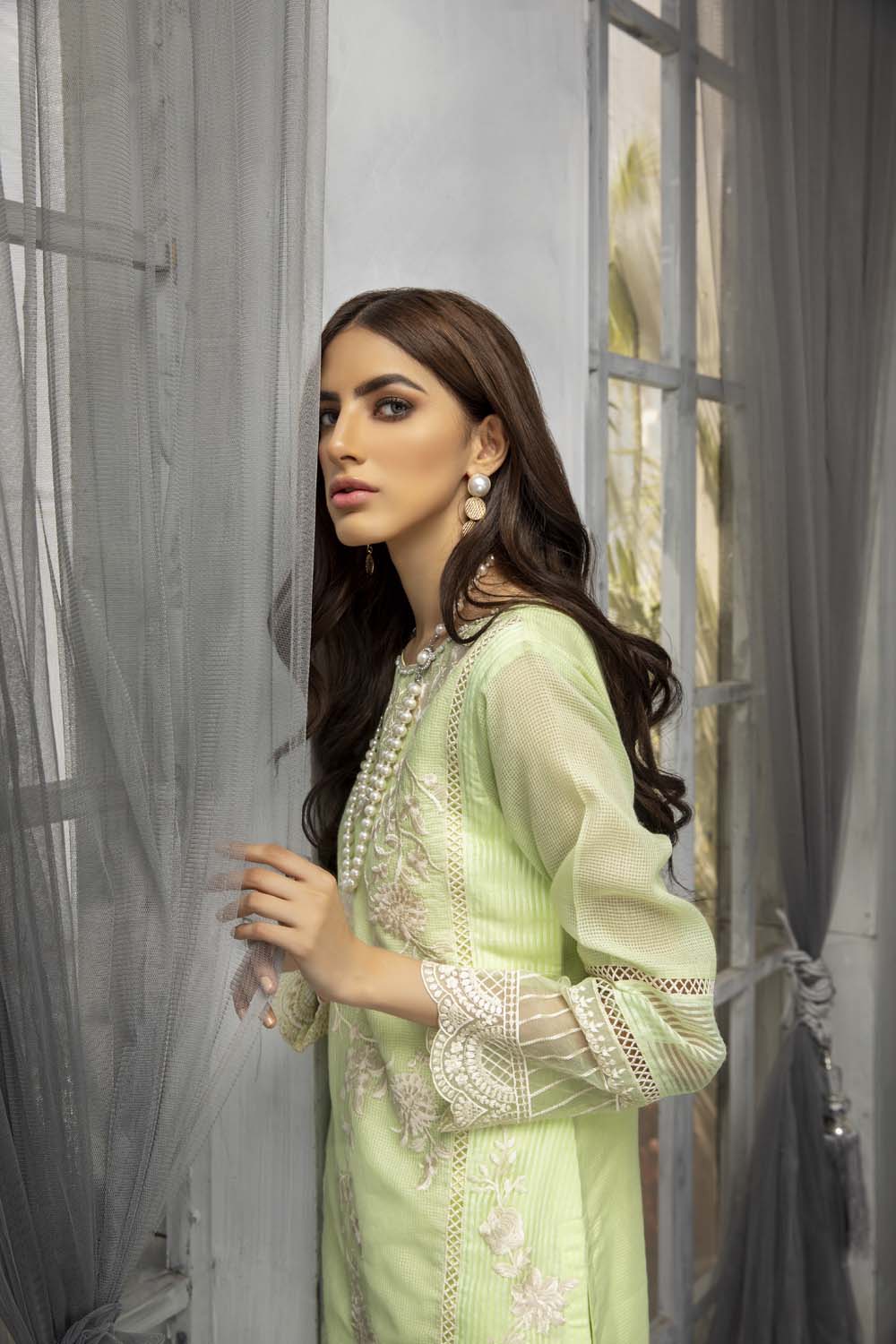 Azure luxury kurti - Jasmine Mint