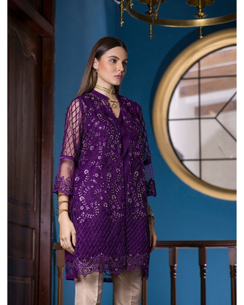Azure Luxury Formals Kurti Vol 5 Clover Plum LFD03