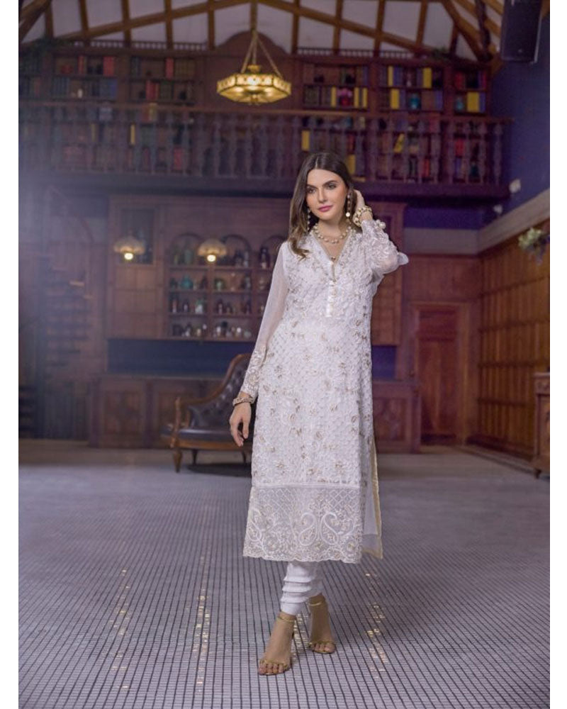 Azure Luxury Formals Kurti Vol 5 Crystal Dove LFD11