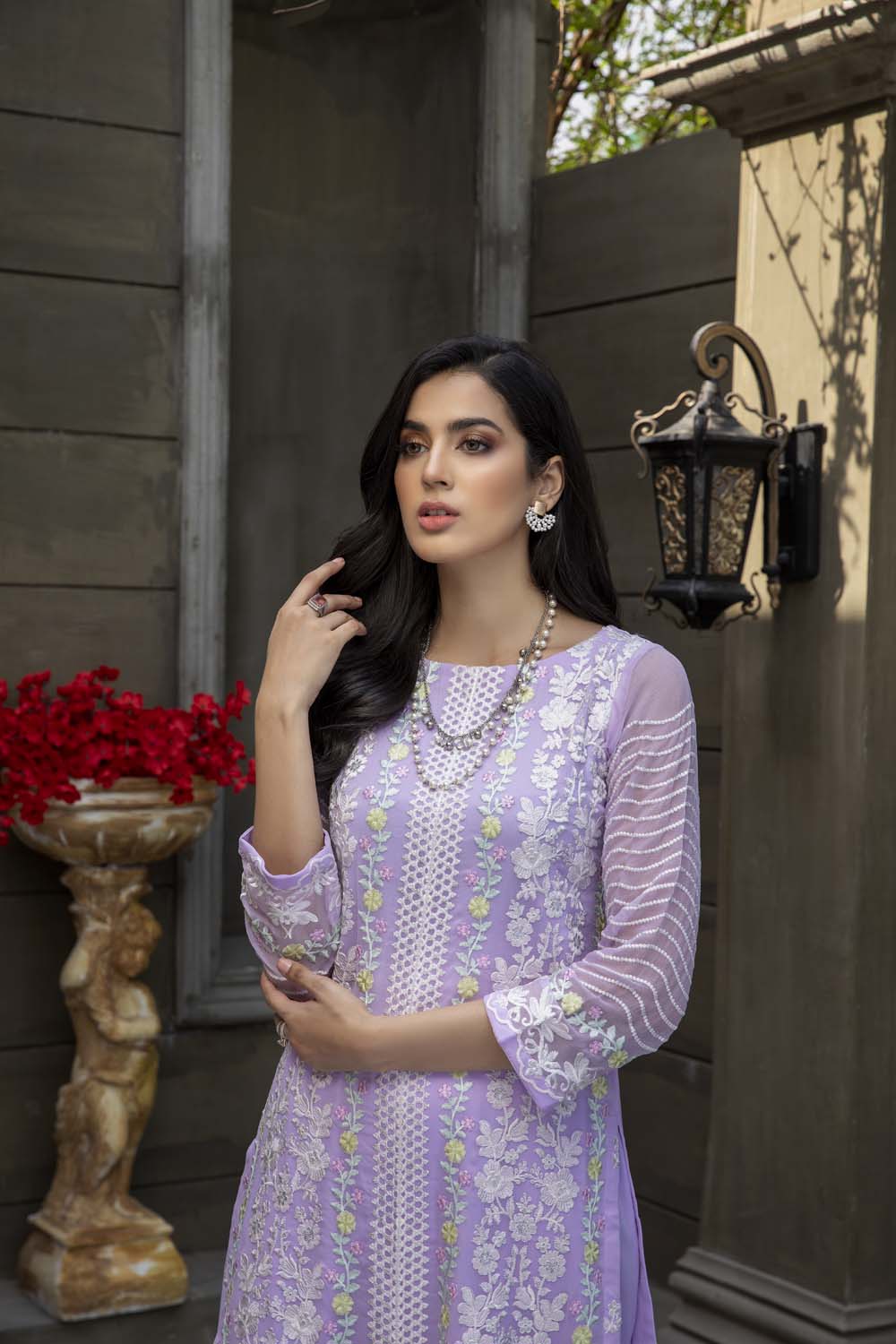 Azure luxury kurti - Lilac Charm
