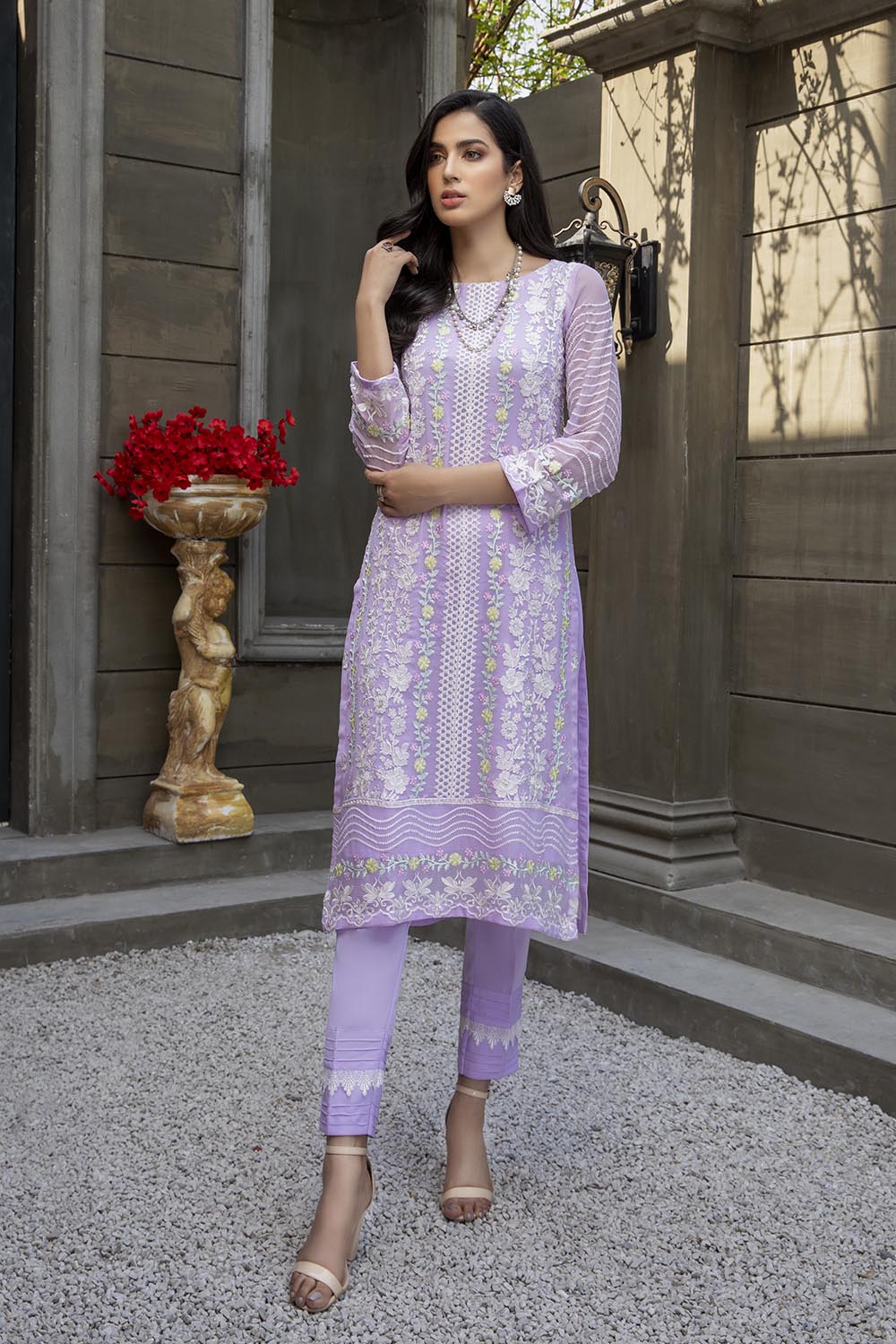 Azure luxury kurti - Lilac Charm