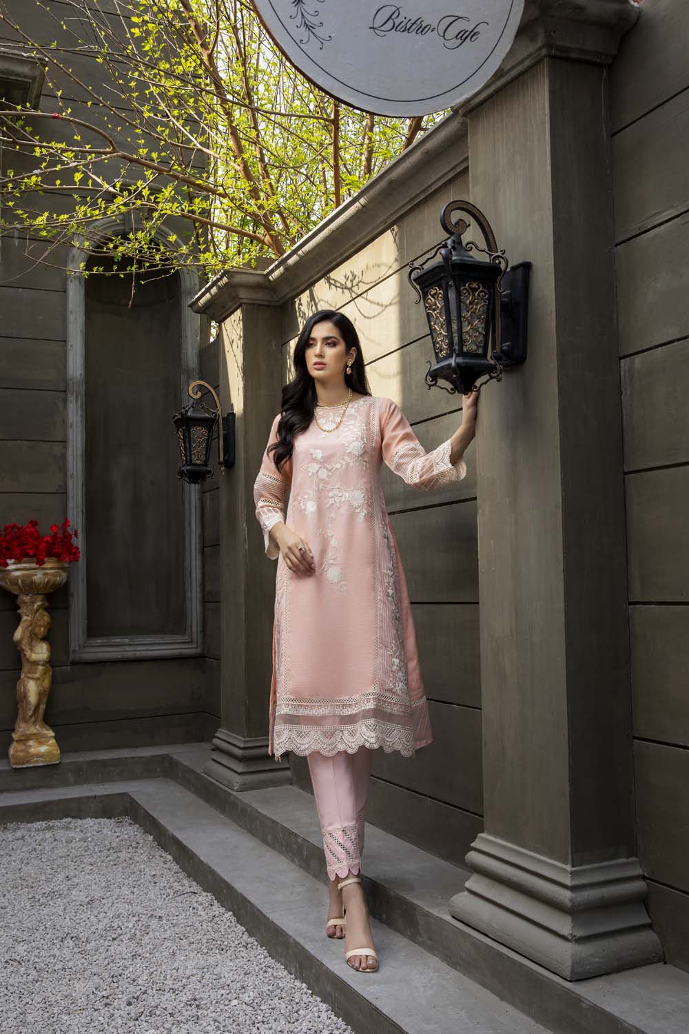 Azure luxury kurti - Melon Glow