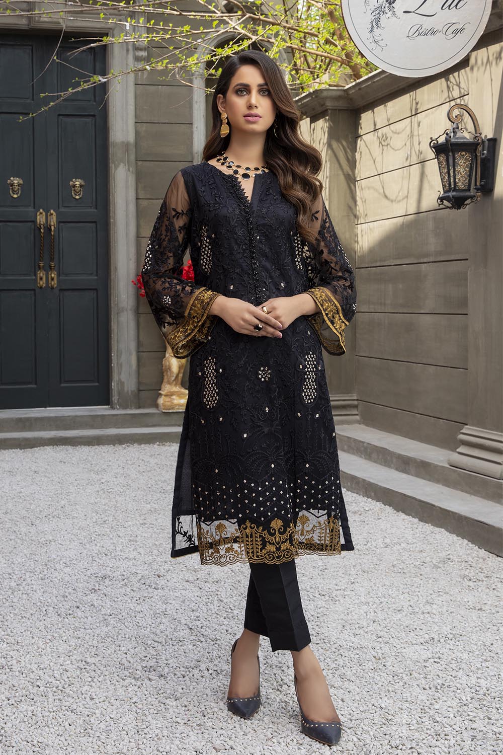 Azure luxury kurti - Moonless Night
