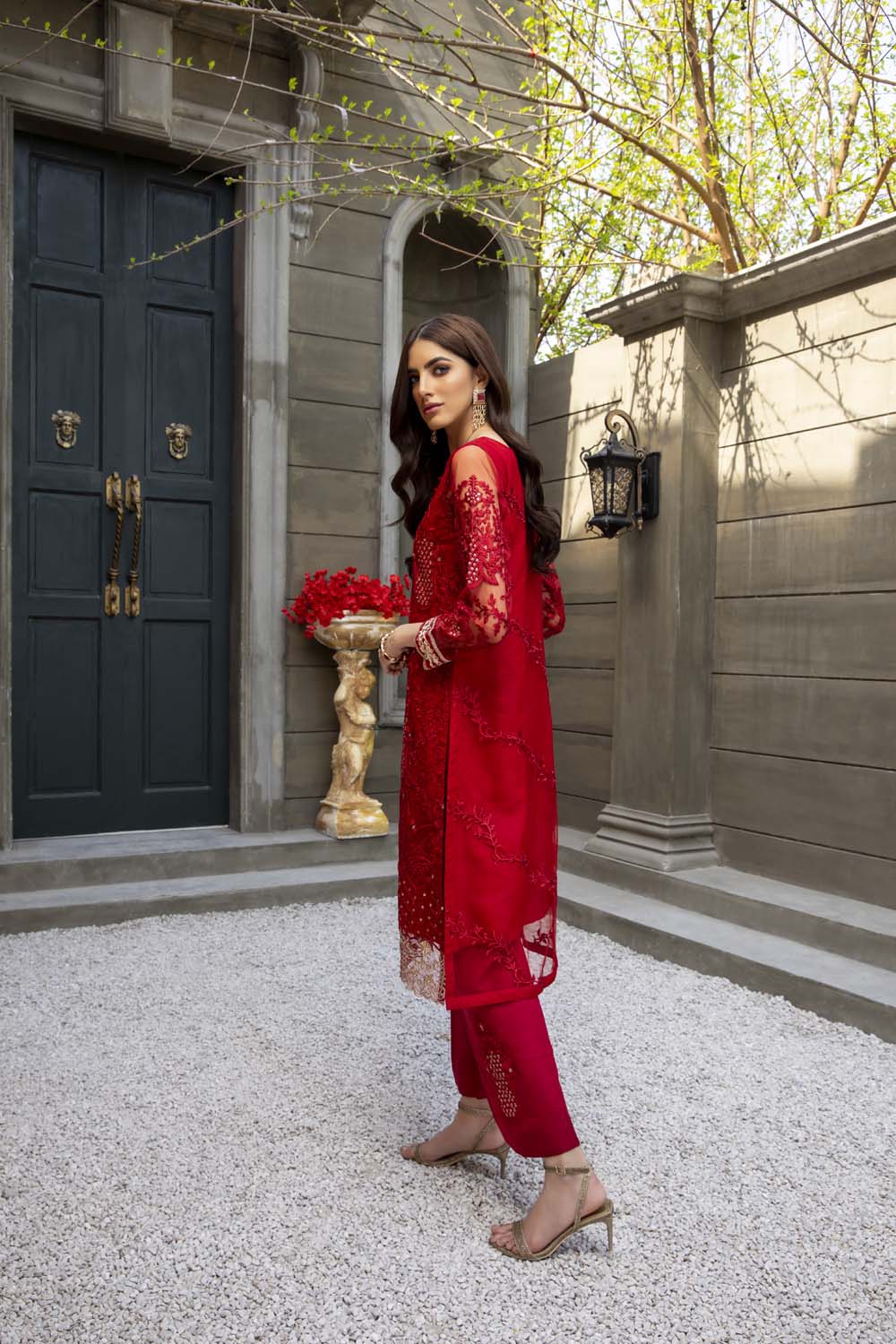 Azure luxury kurti - Mulberry