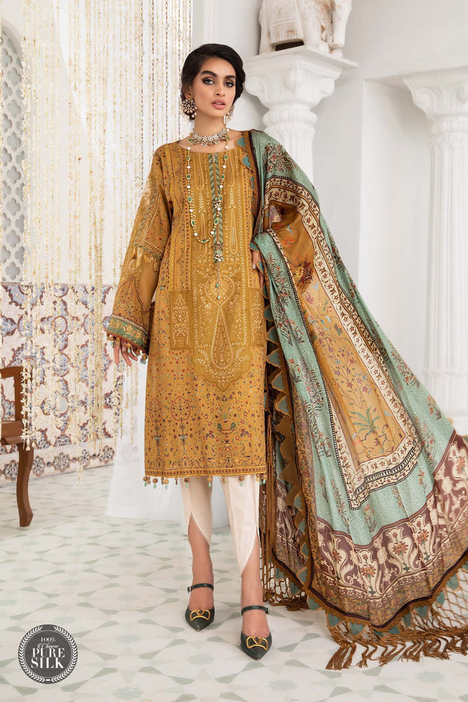 MARIA.B. Eid Lawn 2022 | EL-22-09-Mustard
