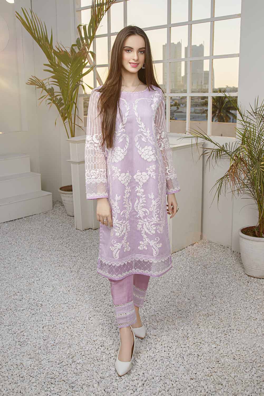 Azure luxury kurti - Peony