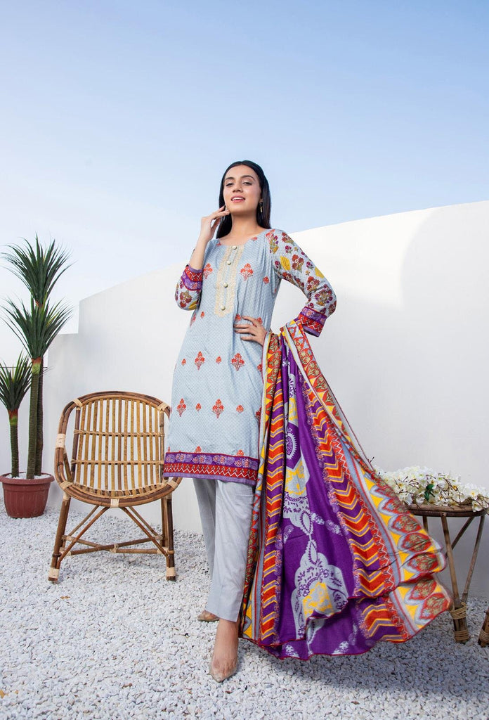 Sahil Festive Lawn 2021 – Suit 06