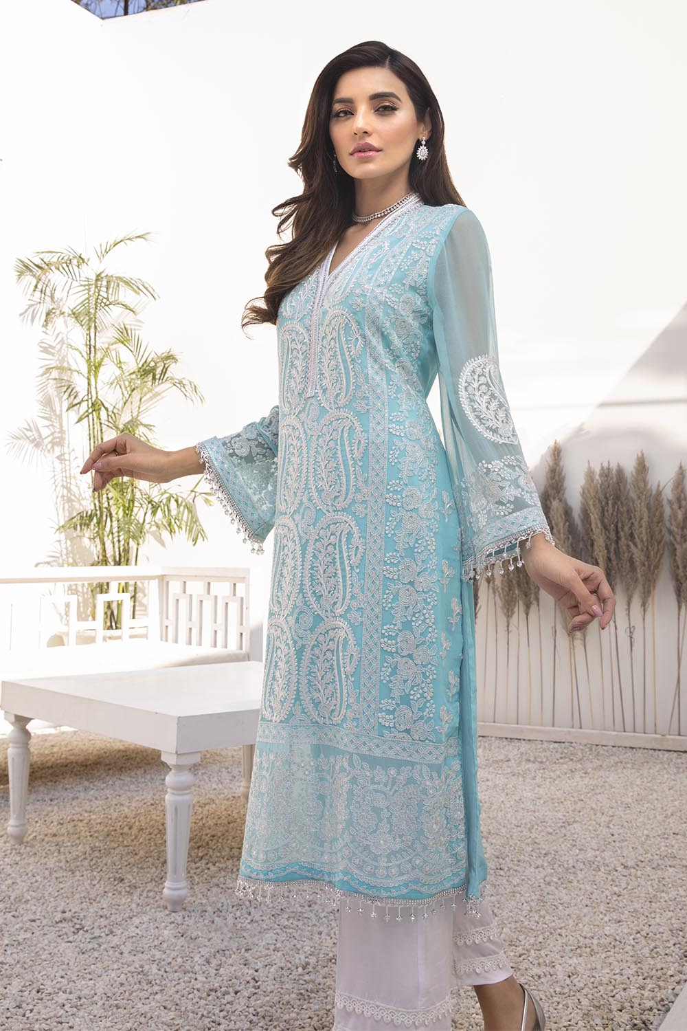 Azure luxury kurti - Azure Breeze