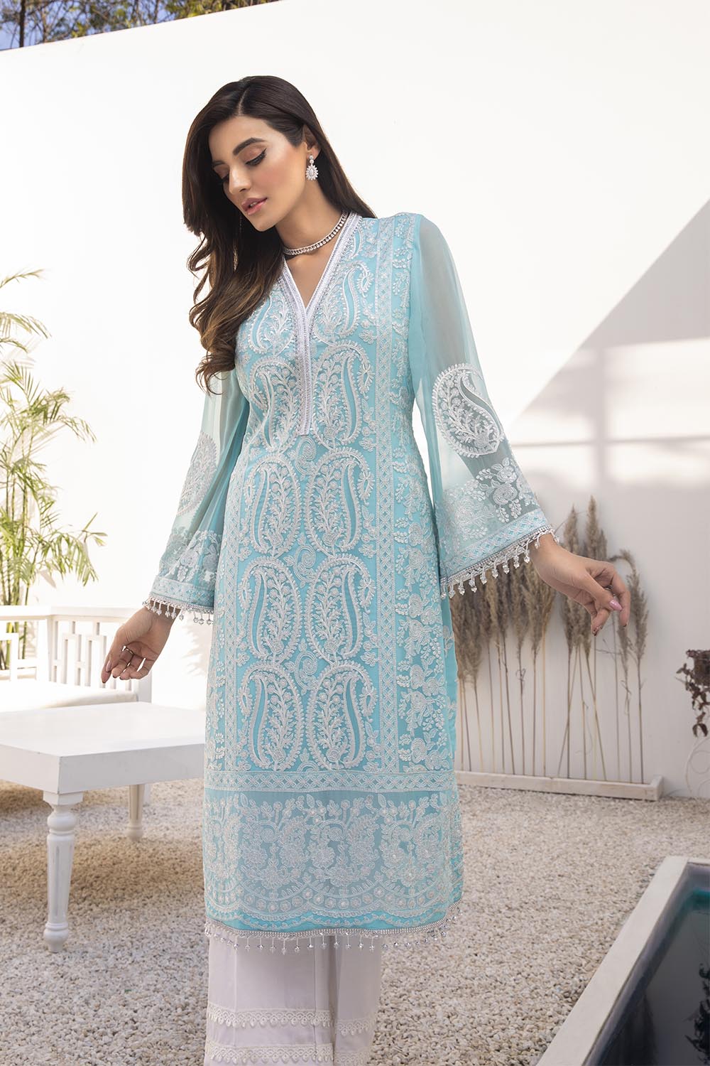 Azure luxury kurti - Azure Breeze
