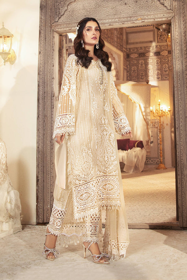 Maria B Mbroidered Wedding – Pearl White (BD-2304)