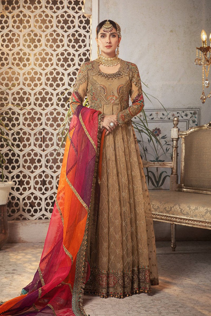 Maria B Mbroidered Wedding – Vintage gold chata patti (BD-2308)