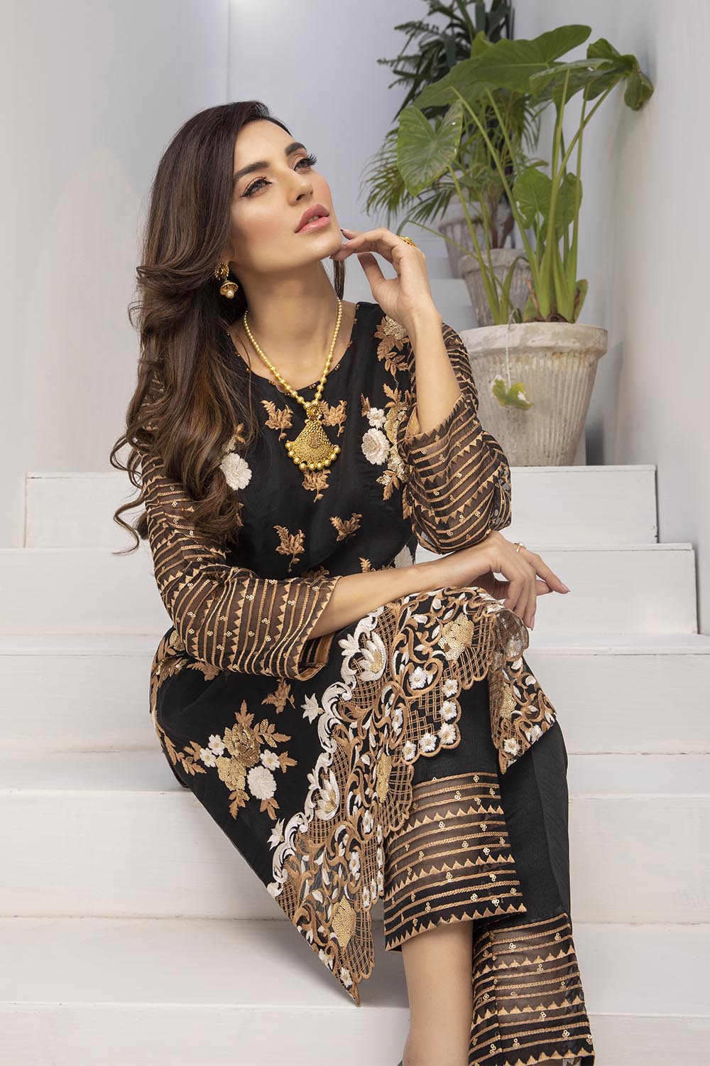 Azure luxury kurti - Blossoms