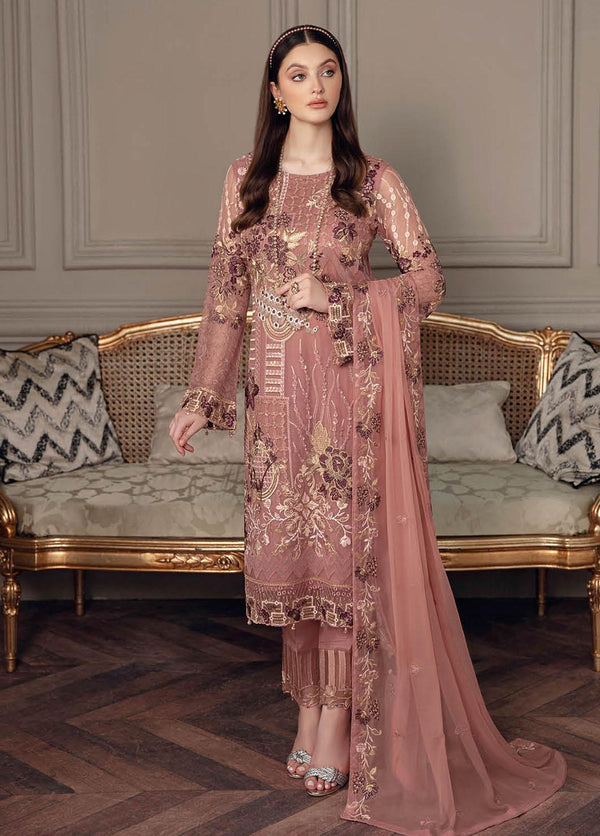 Chevron By Ramsha Embroidered Chiffon Suits Unstitched 22 – CH5-A-502