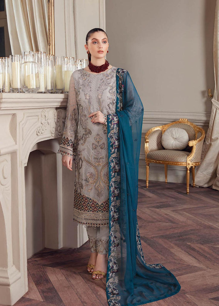 Chevron By Ramsha Embroidered Chiffon Suits Unstitched 22 – CH5-A-503